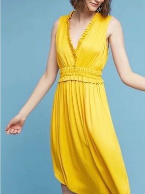 Maeve Anthropologie La Habana Midi Dress Size M Mango